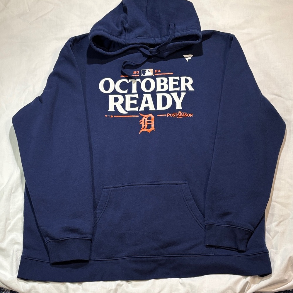 Fanatics Detroit Tigers 2024 MLB Navy Pullover Hoodie 3X Official Team Apparel